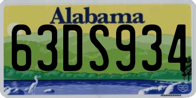 AL license plate 63DS934