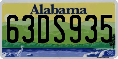 AL license plate 63DS935