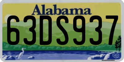 AL license plate 63DS937