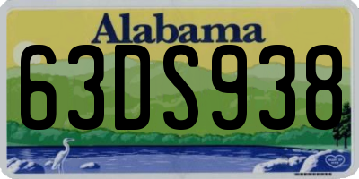 AL license plate 63DS938