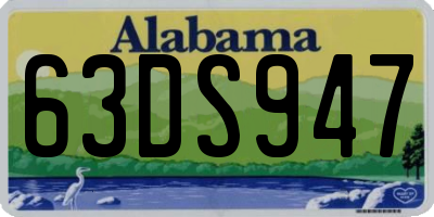 AL license plate 63DS947