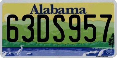 AL license plate 63DS957