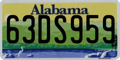 AL license plate 63DS959