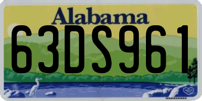 AL license plate 63DS961