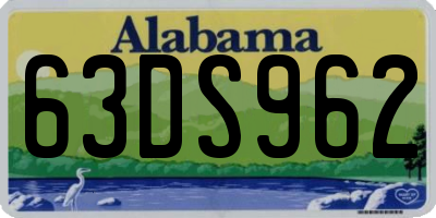 AL license plate 63DS962