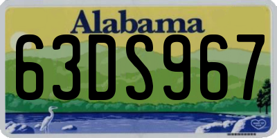 AL license plate 63DS967