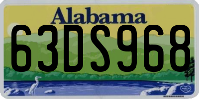 AL license plate 63DS968