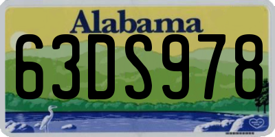 AL license plate 63DS978