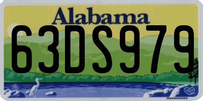 AL license plate 63DS979