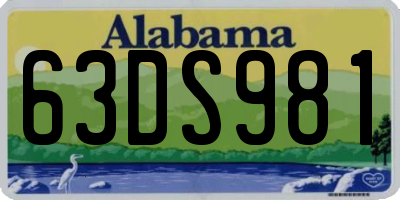 AL license plate 63DS981