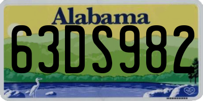 AL license plate 63DS982