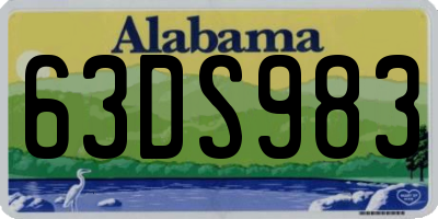 AL license plate 63DS983