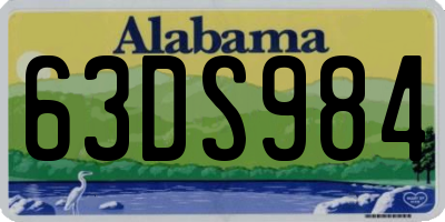 AL license plate 63DS984