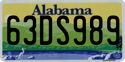 AL license plate 63DS989