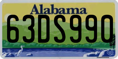 AL license plate 63DS990