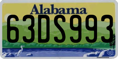 AL license plate 63DS993