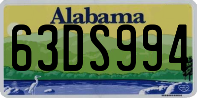 AL license plate 63DS994