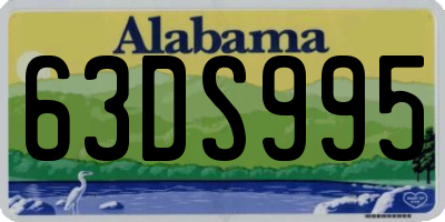 AL license plate 63DS995