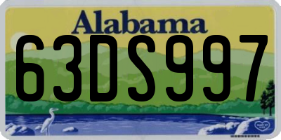 AL license plate 63DS997