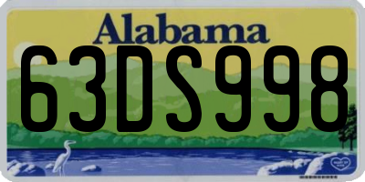 AL license plate 63DS998