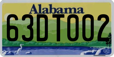 AL license plate 63DT002