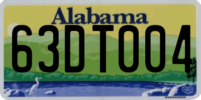 AL license plate 63DT004
