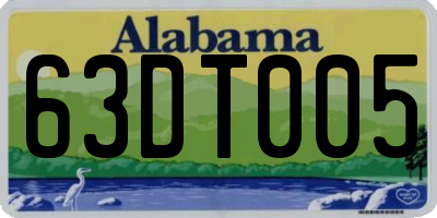 AL license plate 63DT005