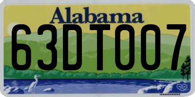 AL license plate 63DT007