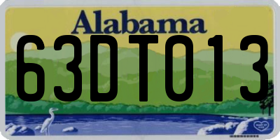 AL license plate 63DT013