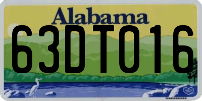 AL license plate 63DT016