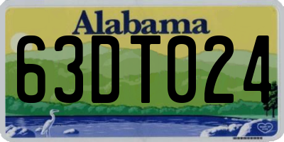 AL license plate 63DT024