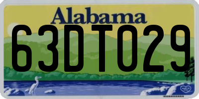 AL license plate 63DT029