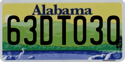 AL license plate 63DT030