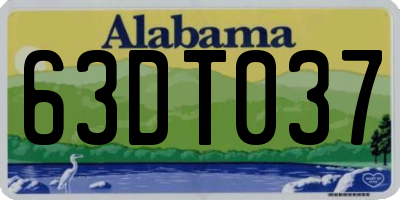 AL license plate 63DT037