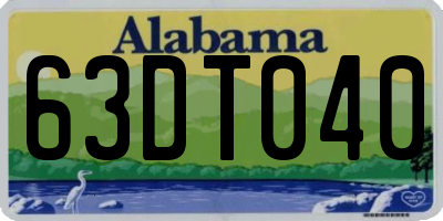 AL license plate 63DT040