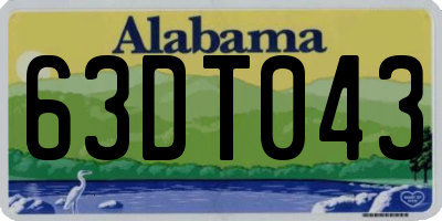 AL license plate 63DT043