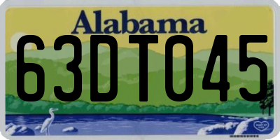 AL license plate 63DT045