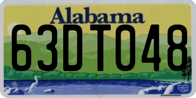 AL license plate 63DT048