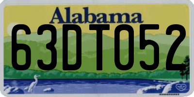 AL license plate 63DT052
