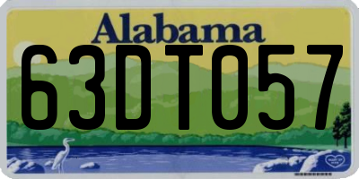 AL license plate 63DT057