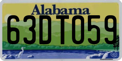 AL license plate 63DT059