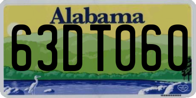 AL license plate 63DT060