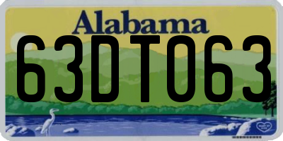 AL license plate 63DT063