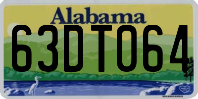 AL license plate 63DT064