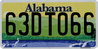 AL license plate 63DT066
