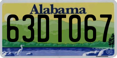 AL license plate 63DT067