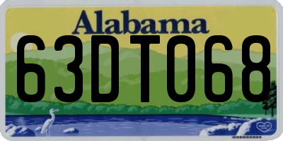 AL license plate 63DT068