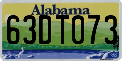 AL license plate 63DT073
