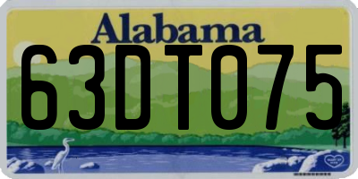 AL license plate 63DT075