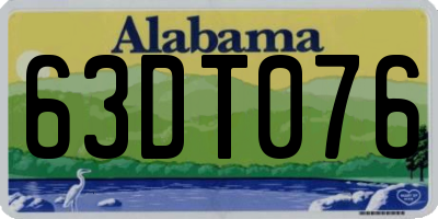 AL license plate 63DT076